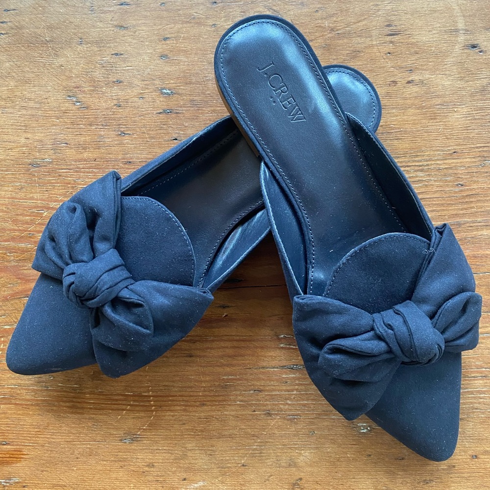 J. Crew Factory slip on bow mule